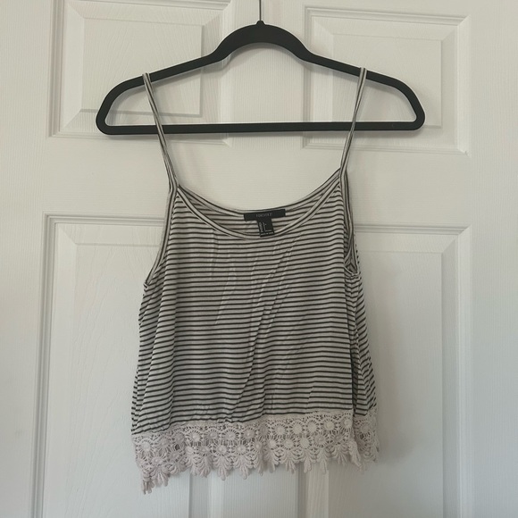 Relaxed Tank with Lace Detailing - Picture 1 of 2